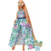 Mattel Barbie Extra Fancy doll in blue floral dress