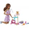 Mattel Barbie doll and kitten scratching post playset