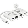 DeLOCK Dockingstation USB C 3.1 > HDMI 4K + VGA + LAN + USB, Adapter