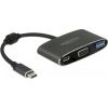 DeLOCK C St>VGA blue +USB A +USB C PD