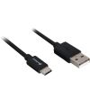 Sharkoon USB 2.0 A - USB C Adapter - black - 0.5m
