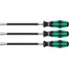 Wera 391/3 hose clamp screwdriver set (black/green, 3 pieces, with flexible shaft)