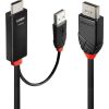 Lindy HDMI > DisplayPort adapter cable (black/red, 1 meter)