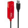 Lindy USB 2.0 Active Extension Cable Pro (black/red, 12 meters)