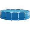 Intex Frame Pool Set Rondo, 457 x 122cm, swimming pool (dark blue/white, cartridge filter system ECO 638R)