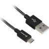 Sharkoon USB 2.0 A-B black / grey 1.0m - Aluminum + Braid
