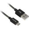 Sharkoon USB 2.0 A-B black / grey 2.0m - Aluminum + Braid