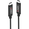 Lindy USB 3.2 Gen 2 active cable, USB-C plug > USB-C plug (black, 3 meters, PD, charging with up to 60 watts)