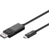 goobay USB adapter cable, USB-C connector > DisplayPort connector (black, 1.2 meters, 4K 60Hz)