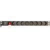 Gembird EnerGenie EG-PDU-014-F Rack Power Distribution Unit (8 FR sockets, 1U, 16A, Schuko plug, 3m, black color)