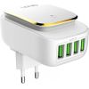 Wall charger LDNIO A4405 4USB, LED lamp + Lightning Cable