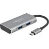 DeLOCK external USB 3.2 hub gy - USB3.2> 3 x USB Type-A + 1 x USB Type-C USB / Type-C Hub