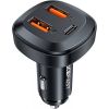 Car Charger Acefast B9, 66W, 2x USB + USB-C (black)