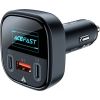 Car Charger Acefast B5, 101W, 2x USB-C + USB, OLED (black)