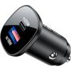 Car Charger Acefast B1 mini 38W, USB + USB-C (black)