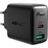 Wall Charger Acefast A5 PD32W, USB + USB-C (black)