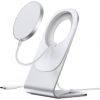 Holder with magnetic wireless charger Choetech H047 (silver)