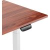 Height Adjustable Table Up Up Thor White, Table top L Dark walnut