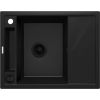 DEANTE BLACK NERO MATT MAGNETIC 1-BOWL GRANITE SINK WITH DRAINER