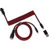 Keychron Premium Coiled Aviator Cable (red, 1.08 m, straight plug)