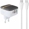 Wall charger LDNIO A3513Q 2USB, USB-C 32W + USB-C - Lightning cable