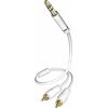 Kabelis Inakustik 3.5mm - 2 x RCA 7.5m White