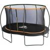 KARHU Blackline Oval -trampoliini, 366 x 240 cm + suojaverkko