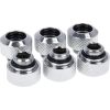 Alphacool Eiszapfen pipe connection 1/4" on 13/10mm, chrome-plated, 6-pack - 17376