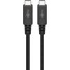 Goobay USB-C cable USB 4.0 generation 3x2 (black, 1 meter)