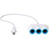 Hoco C1 150W Auto 12/24V Ligzdas sadalītājs uz 3 ligzdām + vads + 2x USB 2.4A Melns