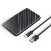 ORICO ENCLOSURE HDD/SSD 2,5" USB-C 3.1 6GBPS,BLACK