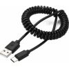 Kabelis Gembird USB Male - USB Type C Male Coiled 0.6m Black