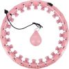 Vingrošanas aplis HHW01 HULA HOOP PINK WITH WEIGHT HMS