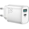 Joyroom  
 
       fast charger USB-A QC3.0 / USB-C PD 20W 
     White