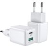 Joyroom  
 
       charger (EU plug) USB / USB Type C 30W Power Delivery QuickCharge 3.0 AFC FCP 
     White