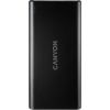 CANYON PB-106, Power bank 10000mAh Li-poly battery, Input 5V/2A, Output 5V/2.1A(Max), USB cable length 0.3m, 140*68*16mm, 0.24Kg, Black