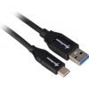 Sharkoon USB 3.1 Cable A-C - black - 1m