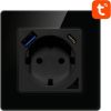 Smart WiFi Wall Socket Avatto N-WOT10-USB-B TUYA USB USB-C (black)
