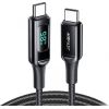 Cable USB-C to USB-C Acefast C6-03 with display, 100W, 2m (black)