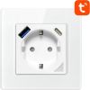 Smart WiFi Wall Socket Avatto N-WOT10-USB-W TUYA USB USB-C (white)