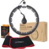 Komplekts HULA HOOP HHW06 BLACK WITH A GRAVITY BALL AND COUNTER HMS + WAIST SUPPORT BR163 RED
