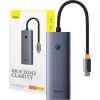 5-in-1 Hub Baseus UltraJoy Series USB-C to HDMI4K@30Hz+3xUSB 3.0+1xPD (grey) USB / Type-C Hub
