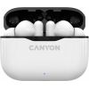 CANYON TWS-3, Bluetooth headset, with microphone, BT V5.0, Bluetrum AB5376A2, battery EarBud 40mAh*2+Charging Case 300mAh, cable length 0.3m, 62*22*46mm, 0.046kg, White