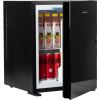 MPM-30-MBS-06/L Minibar refrigerator Freestanding Black with GLASS FRONT BLACK