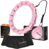 Komplekts HULA HOOP HHW02 LIGHT PINK WITH WEIGHT HMS + WAIST SUPPORT BR163 BLACK