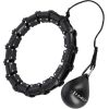 Vingrošanas aplis ar atsvaru HHW02 HULA HOP BLACK WITH WEIGHT HMS