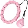 Vingrošanas aplis ar atsvaru HHW02 HULA HOP LIGHT PINK WITH WEIGHT HMS