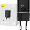 Mini wall charger Baseus GaN5 20W (black)