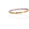 Золотое кольцо #1100414(Au-Y+PRh-W)_DI, Желтое Золото 585°, родий (покрытие), Бриллианты (0,06Ct), Размер: 16.5, 0.89 гр.