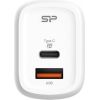 Silicon Power charger USB-C/USB QM25 30W, white